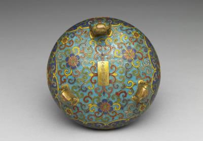 图片[3]-Copper incense burner in cloisonne enamels, Qing dynasty, Qianlong reign (1736-1795)-China Archive